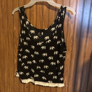 Elephant Print Crop Top